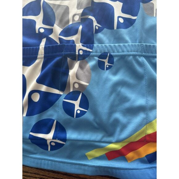 Unisex Peak 1 Cycling Jersey half zip with 3 pockets Multi color - Picture 3 of 11